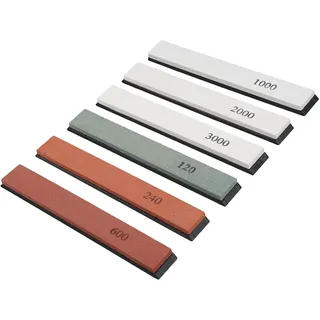 6 Stück Messer Schleifstein Set, Messerschärfer Mit Festem Winkel | Zum Schärfen von Messern, Wasserstein, Messerschärfer, Wetzstein für Küche, im Freien