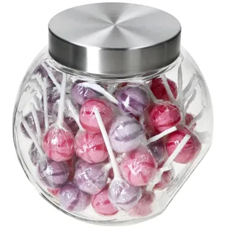 1x DORA Keksglas / Bonbonniere 2 Liter aus Glas mit Metall-Deckel - 23467340