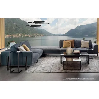 Wohnzimmermöbel L Form Sofa für Wohnzimmer Couchtisch Massivholzsofa Design 2tlg