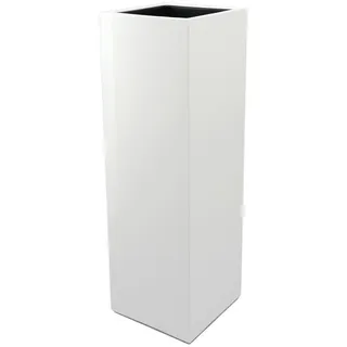 Flingora Bodenvase Temple, mit Einsatz - Fiberglas - Indoor & Outdoor - Weiß - Höhe 97 cm weiß Ø 31 cm x 31 cm x 97 cm x 31 cm