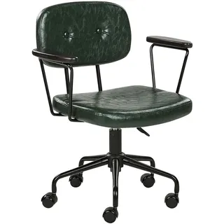 Beliani Retro Algerita Kunstleder Grün