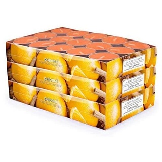 pajoma® Teelichte 3er Pack, Zimt-Orange | 90 Duft-Teelichte in Aluminiumhülle, Brenndauer ca. 4 Stunden - Höhe 1,5 cm ø 3,5 cm | Premium Qualität | Deko, Gastronomie, Outdoor, Windgläser, Hochzeit