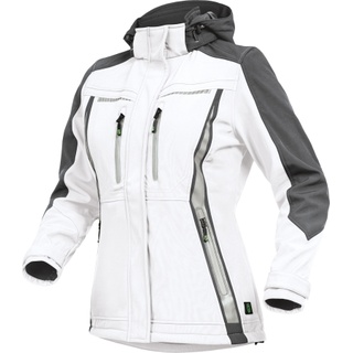 Leibwächter FLXDS Flex Line, Damen-Softshelljacke WEIß-GRAU Nr. FLXDS24
