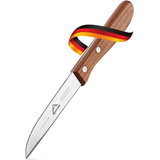 Alpenchef® Gemüsemesser 9 cm Klinge *Made in Germany* Ergonomisches Schälmesser mit Holzgriff aus Kirsche - Edelstahl aus Solingen