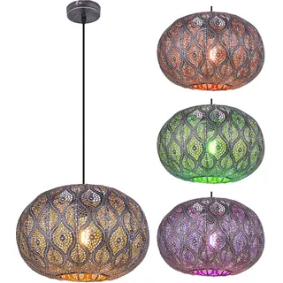 Hängeleuchte orientalisch Hängelampe Fernbedienung Pendelleuchte dimmbar, Metall, RGB LED 4W 470Lm warmweiß, DxH 30x120 cm