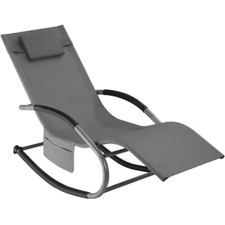 Tectake Taya Gartenliege 200 x 62 x 92 cm Grau