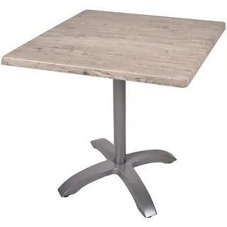 deluke Bistrotisch 80 x 80 x 66 cm Hellbraun/Bronze
