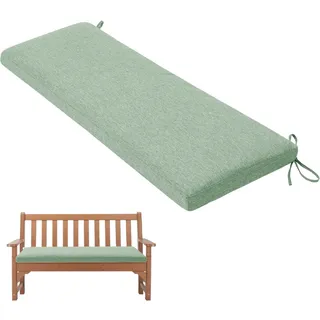 Generisch Sitzkissen Outdoor Bankauflage Bankkissen Aus NatüRlichem Leinenstoff rutschfeste Sitzkissen Bank Mit Abnehmbarer Kissen Waschbar FüR Gartenbank Fensterbank Schaukeln,Grün,130x50x5cm