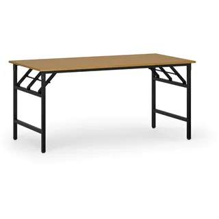 Klapptisch FAST READY, 160x80 cm, schwarzes Gestell, Buche
