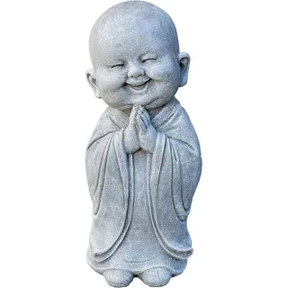 stoneandstyle Steinfigur, Grau, Stein, Religion/Spiritualität, 10x26x10 cm, Dekoration, Skulpturen & Dekoobjekte, Buddha Figuren