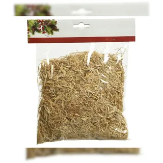 Christmas Decorations Natürliches Stroh 60 g lose im Beutel zum Basteln und Dekorieren Krippenstroh Weihnachten Füllmaterial Geschenkverpackung Naturmaterial DIY & Deko