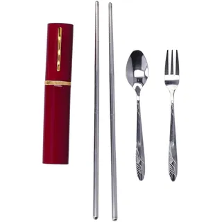 Kompaktes Und Elegantes Reisebesteck-set – Wiederverwendbares Besteck Für Picknick Und Camping – Elegante Verpackung