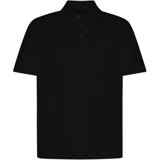 Poloshirt BUGATTI, Herren, Gr. L, schwarz (290, schwarz), 50% Baumwolle, 50% Polyester, unifarben, normal, ohne Ausschnitt, Shirts, Modern Fit aus einem Baumwollmix