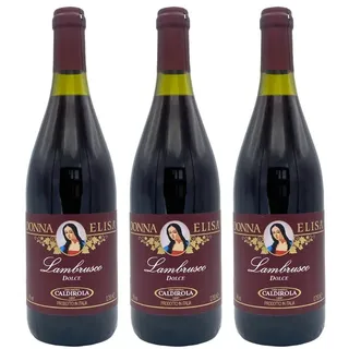 Lambrusco Donna Elisa 3x 0,75l Caldirola | Roter Perlwein aus Italien