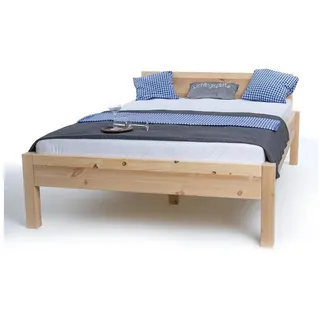 TUGA-Holztech Massivholzbett Zirbenholzbett in vielen Größen "Alpen-Königin" 70 cm x 200 cm x 38 cm