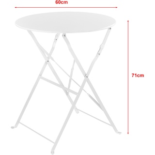 Bistro Set Caprile 3-tlg. Weiß