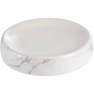 Douceur d'Intérieur 6ASB397 Seifenschale, 11 x 2,5 cm, Keramik, Bedruckt mit Marmor, 95% Argle, 5% Eiscreme, (0) 11 x 2,5 cm
