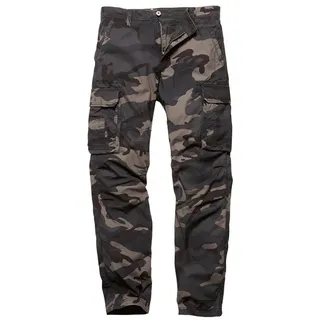 Vintage Industries Cargohose Reef Camo Dunkelbraun/Schwarz/Dunkelbeige XXL
