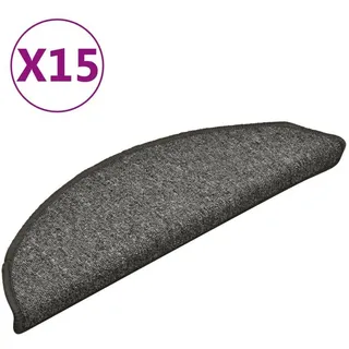 vidaXL Treppenmatte 56 x 17 cm Dunkelgrau