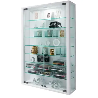 VCM Vitrine Vitrosa Mini 59 x 90 x 18 cm Weiß