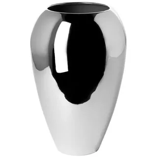 Fink Dekovase MALANA Vase - H.26cm x D.17cm - Eisen - silberfarben - Wohnaccessoire (1x Vase, 1 St., Amphore - Grfäß), Elegante Dekovase: Blumenvase & Ziervase für stilvolle Akzente silberfarben