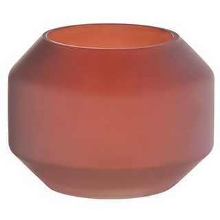 Fink Kerzenständer FINK Teelichthalter, Vase EILEEN rot - matt H.12cm D.15 cm