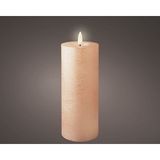 Kerze LED RUSTIK rosa (DH 7x19 cm)