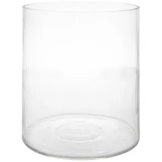 Storefactory Scandinavia Dekovase Windlicht/Vase RAMSJÖ XL klarglas, Ø 25x30 cm weiß