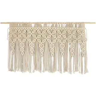 Lsimeru Scheibengardinen Makramee Kurz Baumwolle Gewebt Bistrogardine Boho Kurzstores Gardinen Küchengardinen Küche Makramee Vorhang Tür Fester Modern 1 Stück 95x55