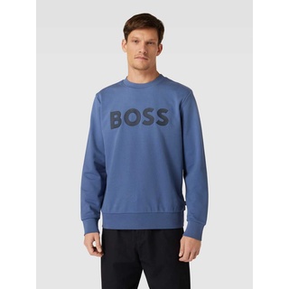Sweatshirt mit Label-Print Modell 'Soleri', Bleu, M