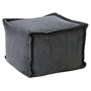 None Würfelhocker Cord 65 x 40 x 65 cm Grau