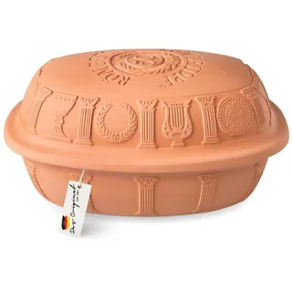 RÖMERTOPF Bräter 50 Jahre JUBILÄUM Bräter, 5 Liter, Keramik, Keramik (Set, Terracotta), antihaft rot