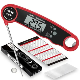 Einstech Nadel Thermometer Fleisch Flaschenöffner Grill Flüssigkeit -50 +300 °C