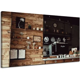 Leinwandbild „holz-retro-küche“, 120 X 70 Cm
