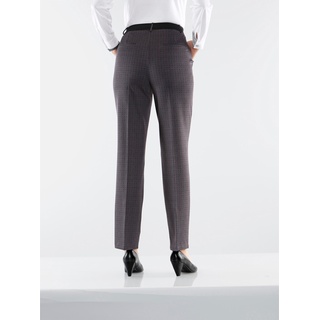 Bügelfaltenhose CLASSIC Gr. 54, Normalgrößen, rot (burgund, schwarz, kariert) Damen Hosen Bügelfaltenhosen