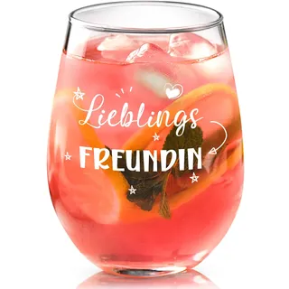 Joymaking Weinglas personalisiert für Beste Freundin - Geschenk Lieblingsfreundin, Freundschaft, Freundinnen-Geschenkideen zum Geburtstag und Weihnachten, 17oz