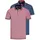 Paulos 2 Units Kurzarm-poloshirt Rio Red Pack 1 Rio Red 1 Denim Blue S
