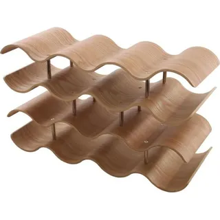 GERSO Wellenförmiges Weinregal 42,5 x 24,5 x 15,7 cm Braun
