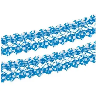 Papstar Girlande Papier Ø 16 cm 4 m Bayrisch Blau/Weiß