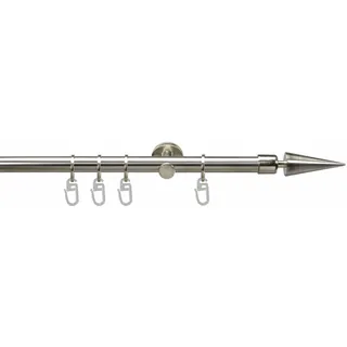 LIEDECO Vorhangstange Mailand 1-läufig Ø 16 mm 200 cm Silber