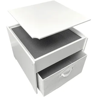 Promotion Pets Legostein-Spieltisch, Kindertisch und Aufbewahrungsbox, 2in1 mit Grauer Bauplatte, Kindermöbel mit Stauraum