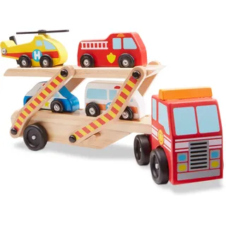 Melissa & Doug Autotransporter - mit Rettungsfahrzeugen
