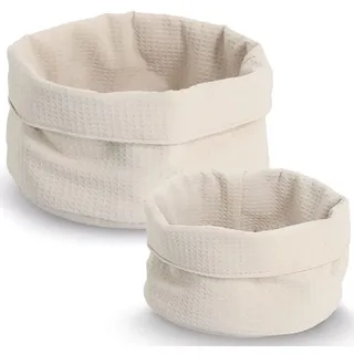 Zeller Aufbewahrungskorb Waffelpiqué 20 x 20 x 12 cm Weiß