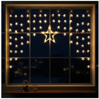 Spetebo Lichtervorhang LED 140x95 cm Warmweiß