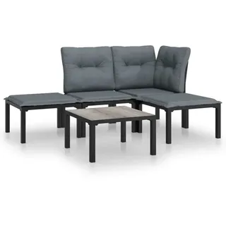 vidaXL Modell 3 Loungeset schwarz/grau