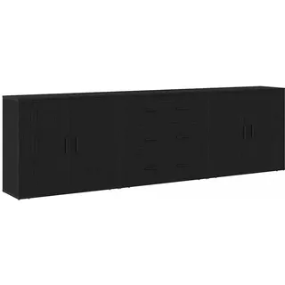 Sideboard/anrichte/buffet Schwarz Eichen-optik 240 X 33 X 70 Cm Holzwerkstoff Lxww729268
