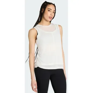 adidas Soft Lux Sheer Tanktop Off White XXL