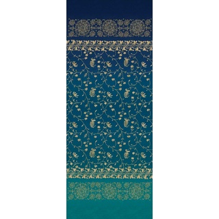 Bassetti Brenta Tischläufer aus 100% Baumwolle, Twill-Gewebe in der Farbe Blau B1, Maße: 50x150 cm - 9326069