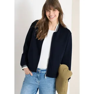 Cecil Blouson aus Jersey mit Knontrastdetails - Blau