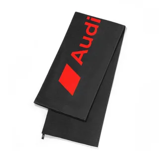 Audi Collection Audi Badetuch 80 x 180 cm grau mit rotem Schriftzug